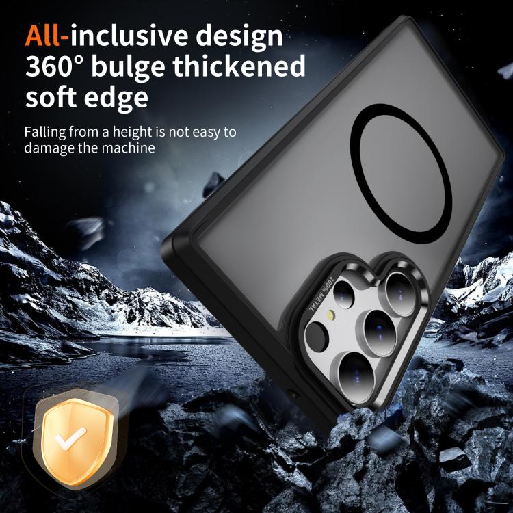 For Samsung Galaxy S23 Ultra 5G Hardware Lens Protection MagSafe Magnetic PC Hybrid TPU Phone Case