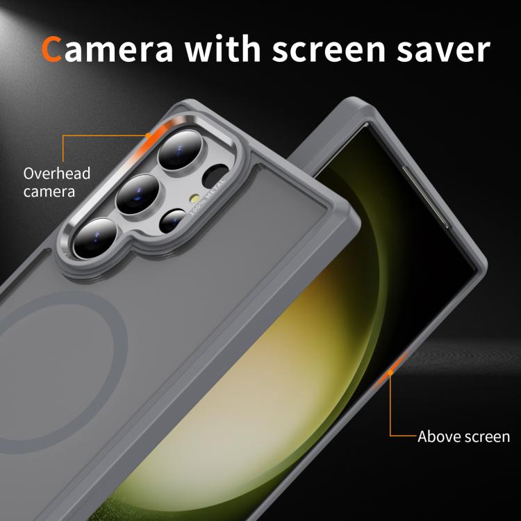 For Samsung Galaxy S23 Ultra 5G Hardware Lens Protection MagSafe Magnetic PC Hybrid TPU Phone Case