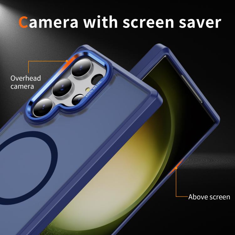 For Samsung Galaxy S23 Ultra 5G Hardware Lens Protection MagSafe Magnetic PC Hybrid TPU Phone Case