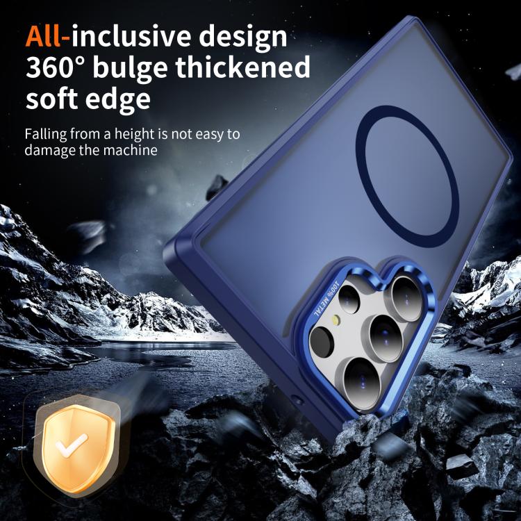 For Samsung Galaxy S23 Ultra 5G Hardware Lens Protection MagSafe Magnetic PC Hybrid TPU Phone Case