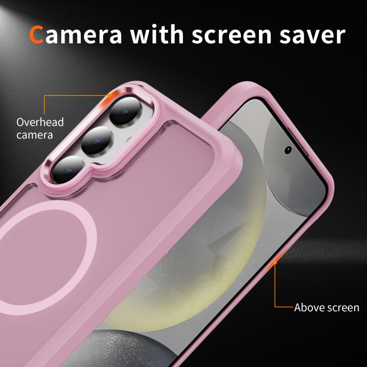 For Samsung Galaxy S24 / S25 5G Hardware Lens Protection MagSafe Magnetic PC Hybrid TPU Phone Case