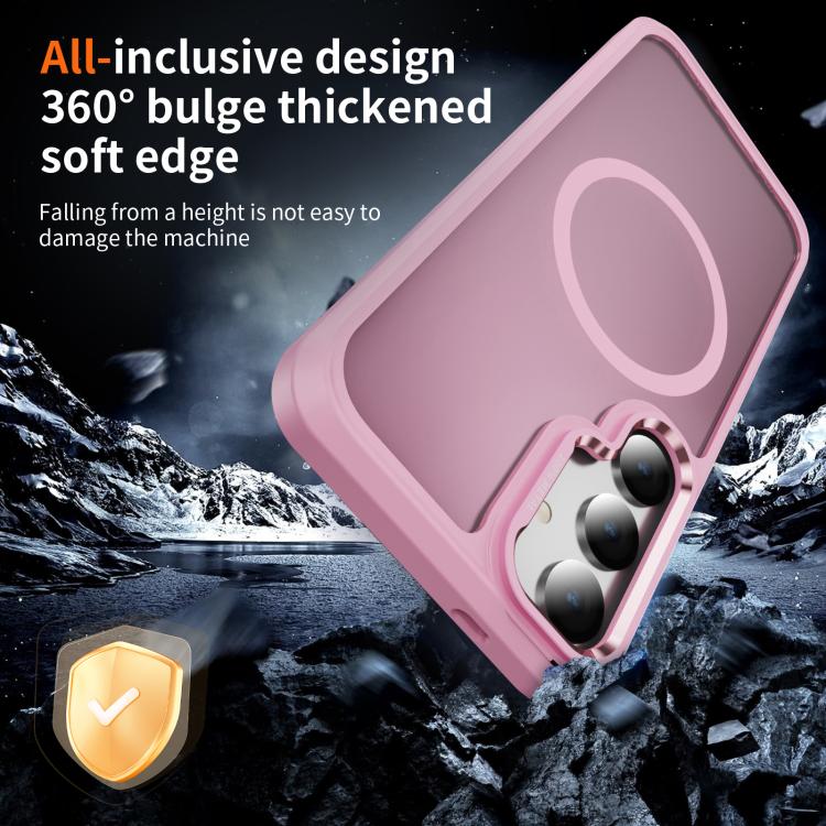 For Samsung Galaxy S24 / S25 5G Hardware Lens Protection MagSafe Magnetic PC Hybrid TPU Phone Case