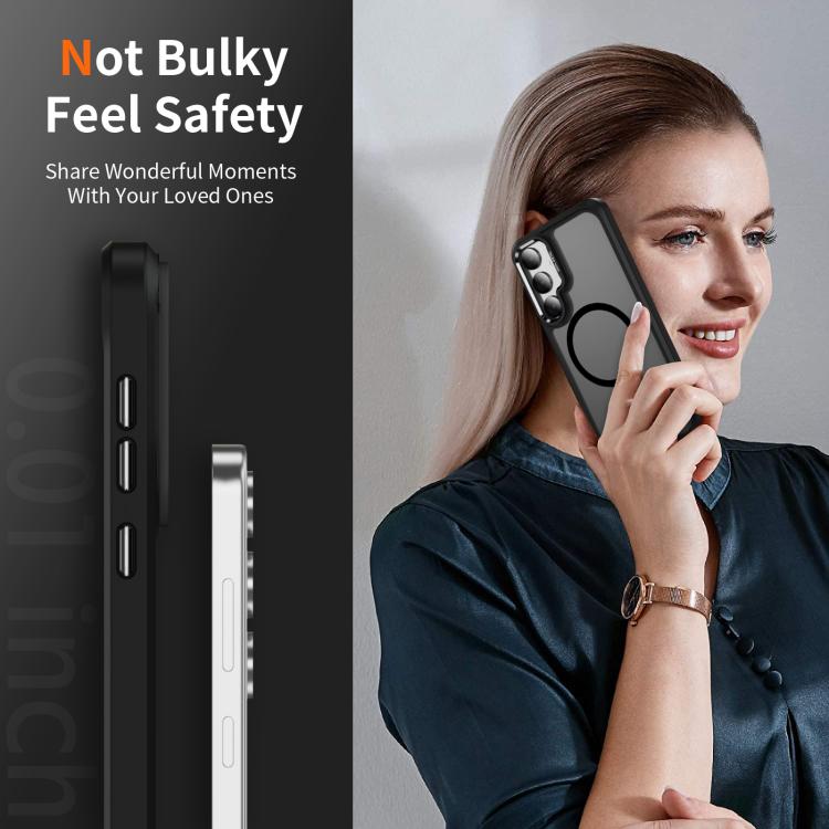For Samsung Galaxy S24 / S25 5G Hardware Lens Protection MagSafe Magnetic PC Hybrid TPU Phone Case