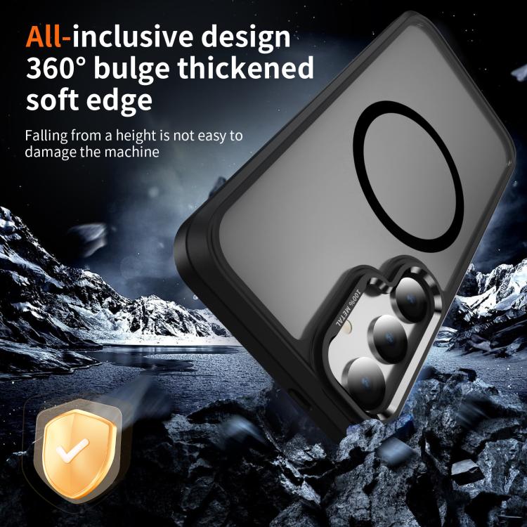 For Samsung Galaxy S24 / S25 5G Hardware Lens Protection MagSafe Magnetic PC Hybrid TPU Phone Case
