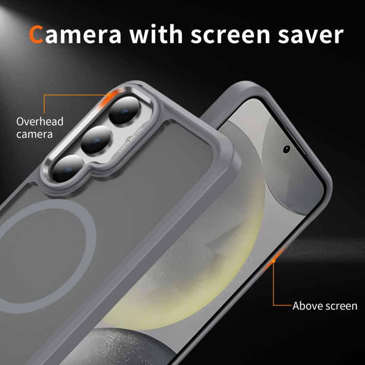 For Samsung Galaxy S24 / S25 5G Hardware Lens Protection MagSafe Magnetic PC Hybrid TPU Phone Case