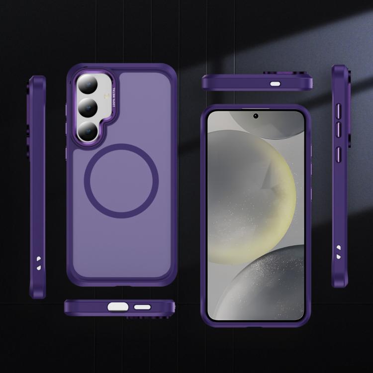 For Samsung Galaxy S24 / S25 5G Hardware Lens Protection MagSafe Magnetic PC Hybrid TPU Phone Case
