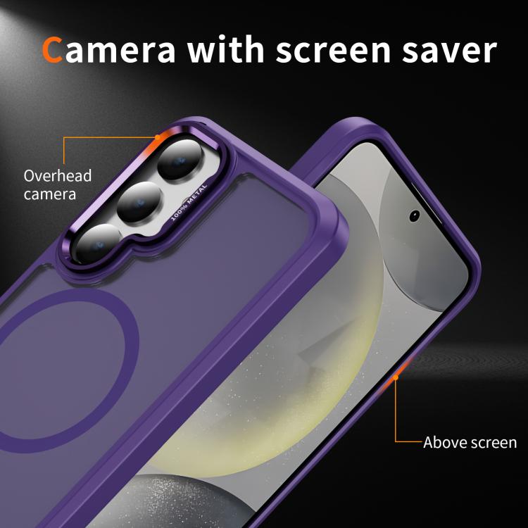 For Samsung Galaxy S24 / S25 5G Hardware Lens Protection MagSafe Magnetic PC Hybrid TPU Phone Case