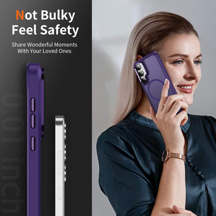 For Samsung Galaxy S24 / S25 5G Hardware Lens Protection MagSafe Magnetic PC Hybrid TPU Phone Case