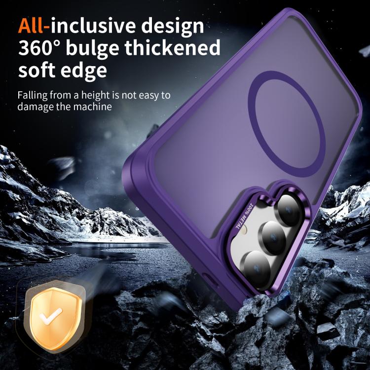 For Samsung Galaxy S24 / S25 5G Hardware Lens Protection MagSafe Magnetic PC Hybrid TPU Phone Case