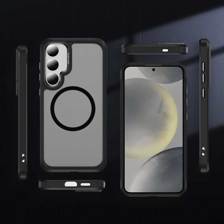 For Samsung Galaxy S24+ / S25+ 5G Hardware Lens Protection MagSafe Magnetic PC Hybrid TPU Phone Case