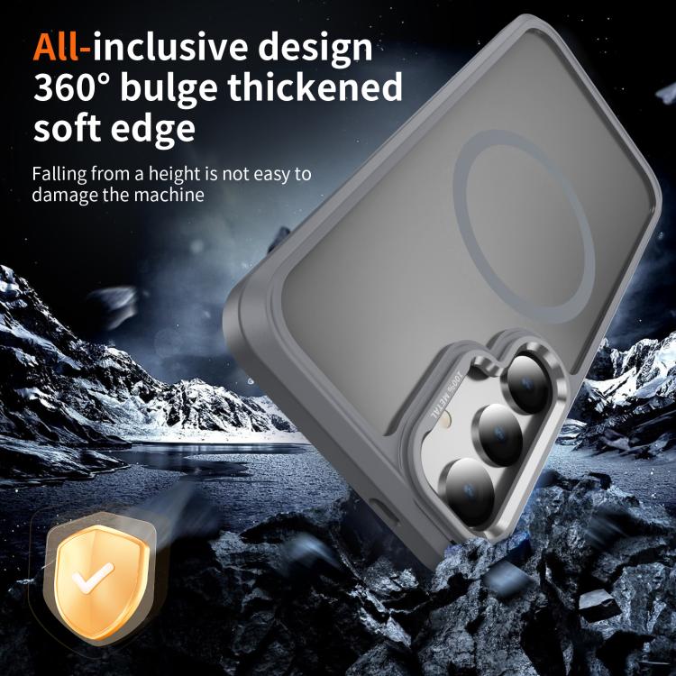 For Samsung Galaxy S24+ / S25+ 5G Hardware Lens Protection MagSafe Magnetic PC Hybrid TPU Phone Case