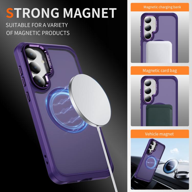 For Samsung Galaxy S24+ / S25+ 5G Hardware Lens Protection MagSafe Magnetic PC Hybrid TPU Phone Case