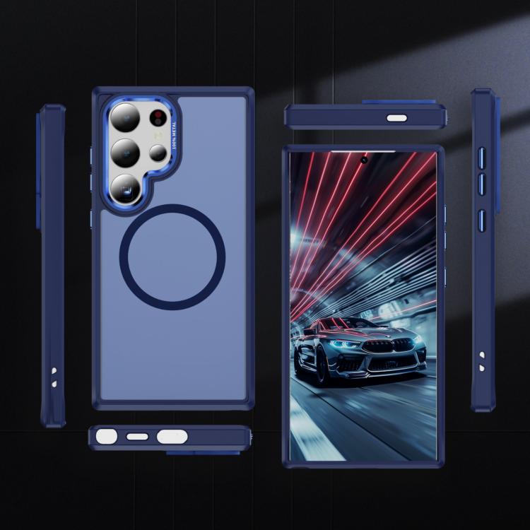 For Samsung Galaxy S24 Ultra 5G Hardware Lens Protection MagSafe Magnetic PC Hybrid TPU Phone Case