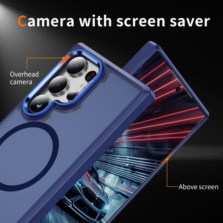 For Samsung Galaxy S24 Ultra 5G Hardware Lens Protection MagSafe Magnetic PC Hybrid TPU Phone Case