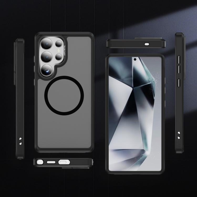 For Samsung Galaxy S25 Ultra 5G Hardware Lens Protection MagSafe Magnetic PC Hybrid TPU Phone Case