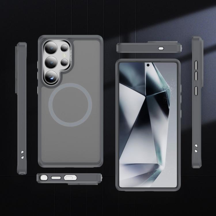 For Samsung Galaxy S25 Ultra 5G Hardware Lens Protection MagSafe Magnetic PC Hybrid TPU Phone Case