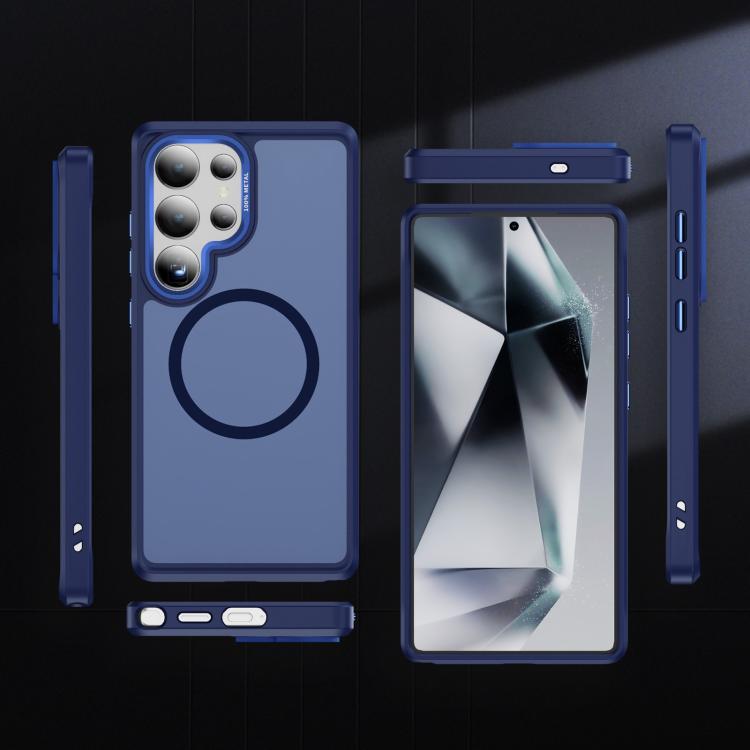 For Samsung Galaxy S25 Ultra 5G Hardware Lens Protection MagSafe Magnetic PC Hybrid TPU Phone Case