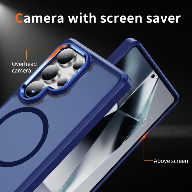 For Samsung Galaxy S25 Ultra 5G Hardware Lens Protection MagSafe Magnetic PC Hybrid TPU Phone Case