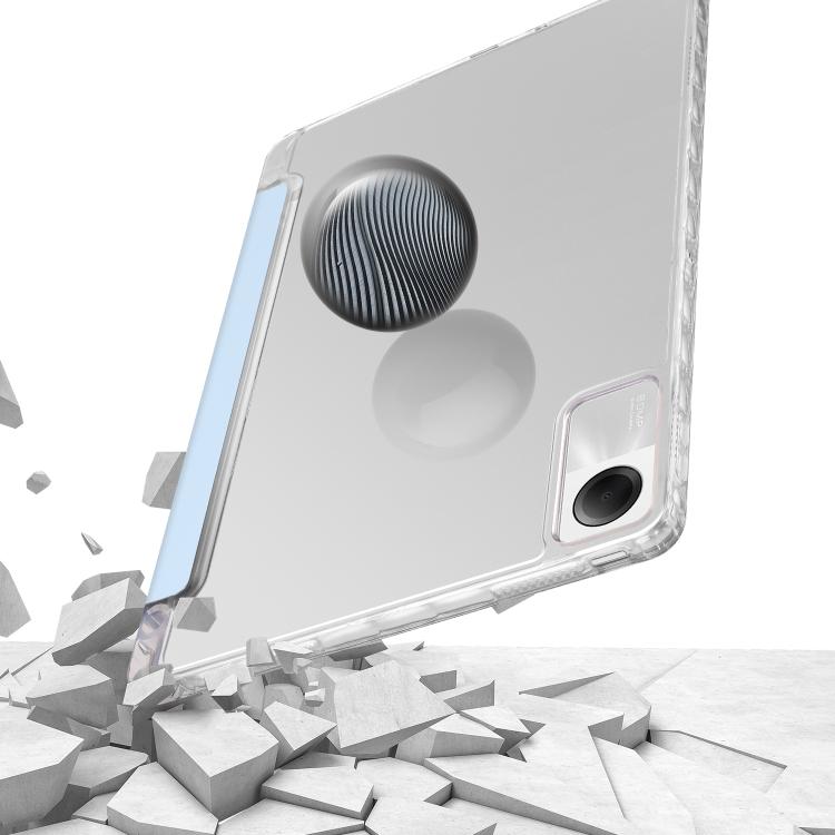 For Xiaomi Redmi Pad SE 11 3-Fold Clear Acrylic Leather Tablet Case