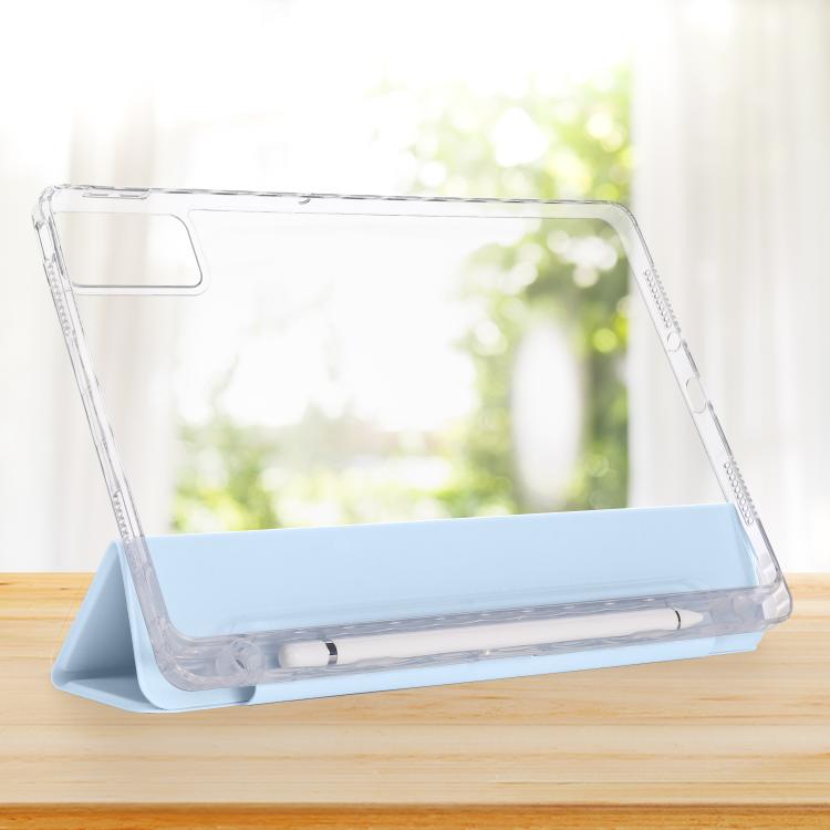 For Xiaomi Redmi Pad SE 11 3-Fold Clear Acrylic Leather Tablet Case