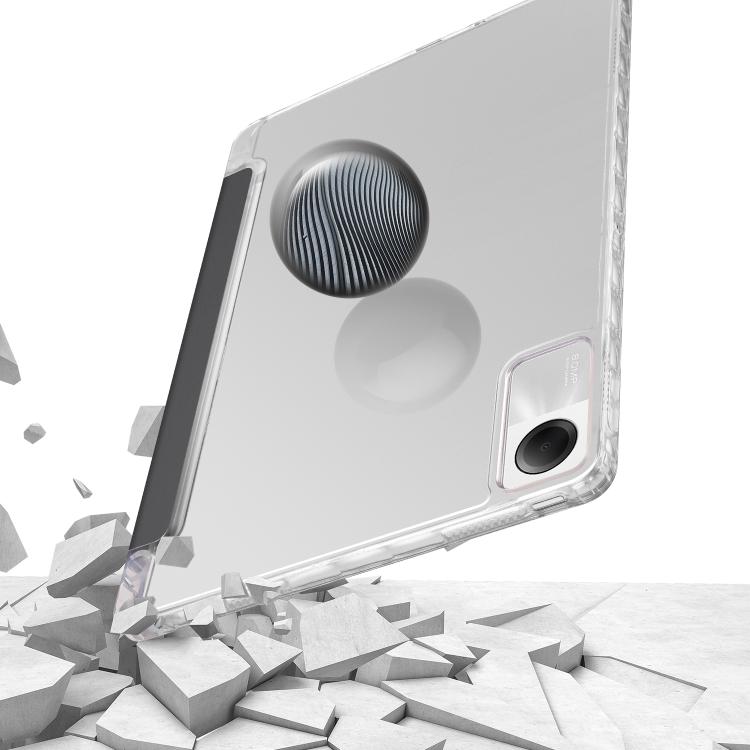 For Xiaomi Redmi Pad SE 11 3-Fold Clear Acrylic Leather Tablet Case