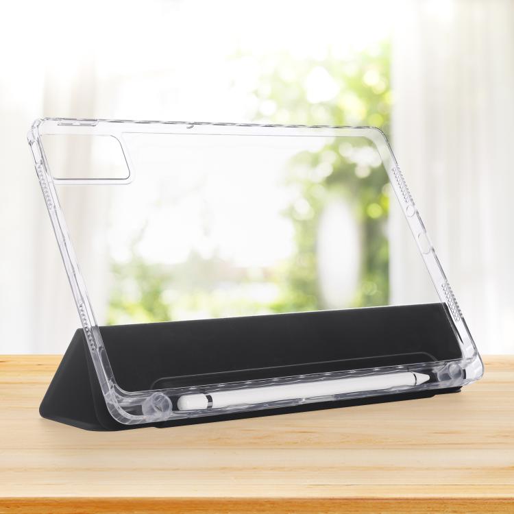 For Xiaomi Redmi Pad SE 11 3-Fold Clear Acrylic Leather Tablet Case