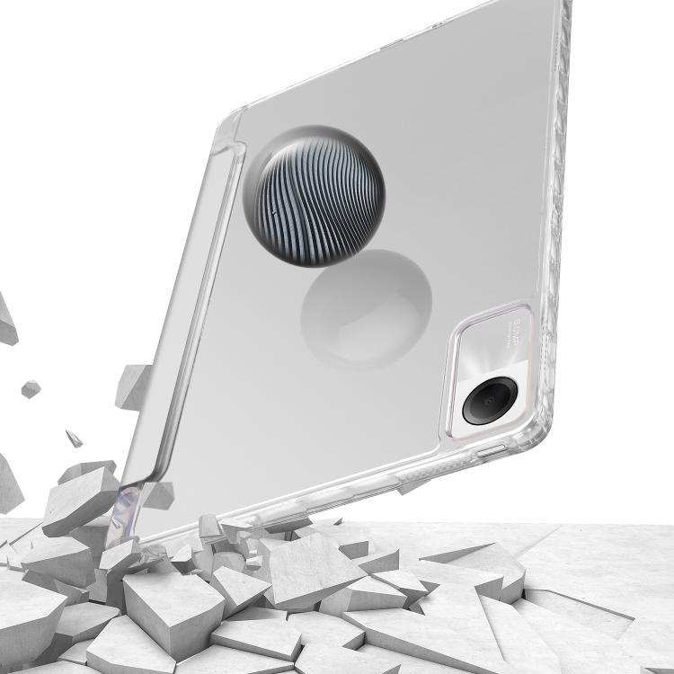 For Xiaomi Redmi Pad SE 11 3-Fold Clear Acrylic Leather Tablet Case