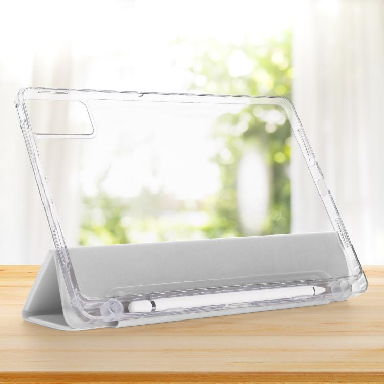 For Xiaomi Redmi Pad SE 11 3-Fold Clear Acrylic Leather Tablet Case