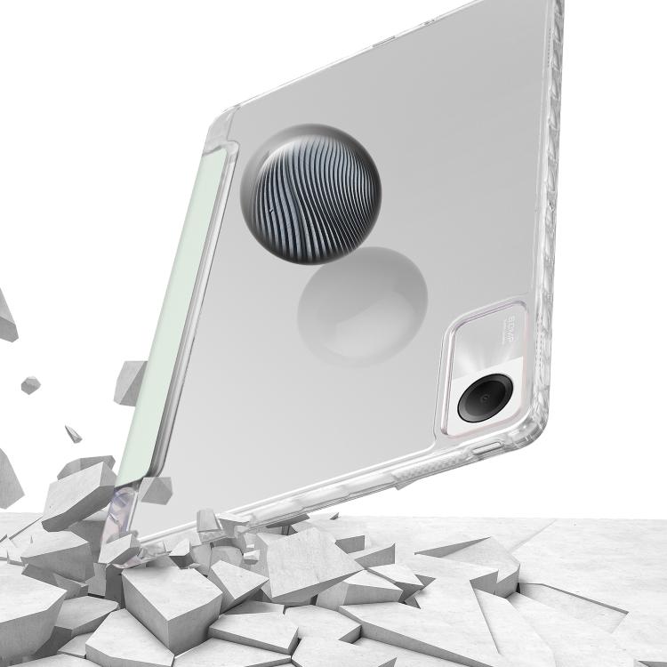 For Xiaomi Redmi Pad SE 11 3-Fold Clear Acrylic Leather Tablet Case