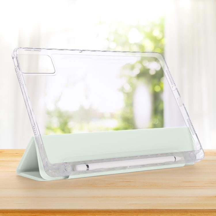 For Xiaomi Redmi Pad SE 11 3-Fold Clear Acrylic Leather Tablet Case