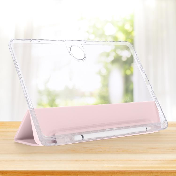 For Honor Pad 9 3-Fold Clear Acrylic Leather Tablet Case