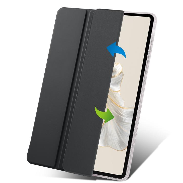For Honor Pad 9 3-Fold Clear Acrylic Leather Tablet Case