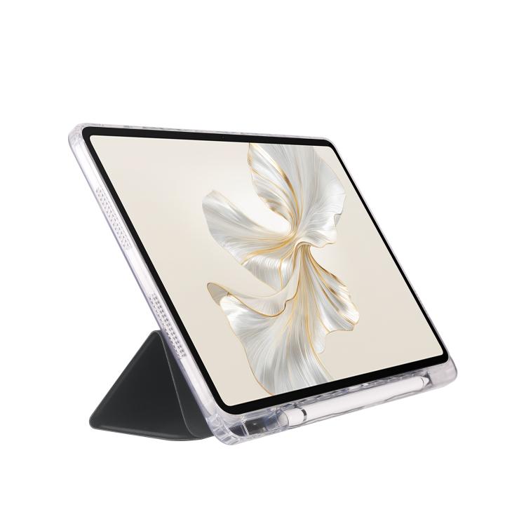 For Honor Pad 9 3-Fold Clear Acrylic Leather Tablet Case