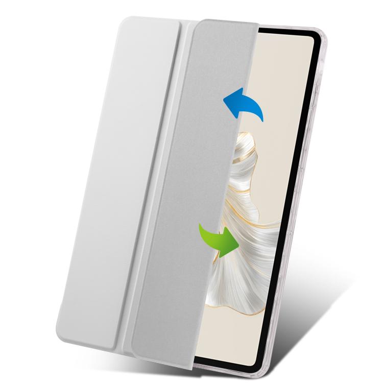 For Honor Pad 9 3-Fold Clear Acrylic Leather Tablet Case
