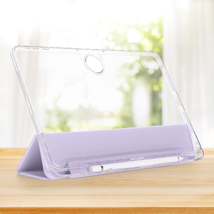 For Honor Pad 9 3-Fold Clear Acrylic Leather Tablet Case
