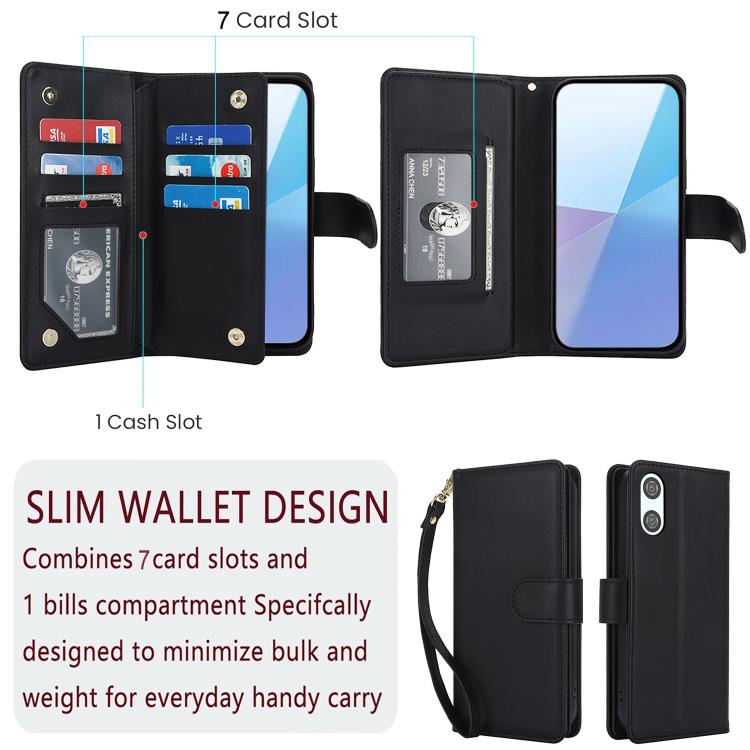 For Sony Xperia 10 VI Multi-Card Wallet RFID Leather Phone Case