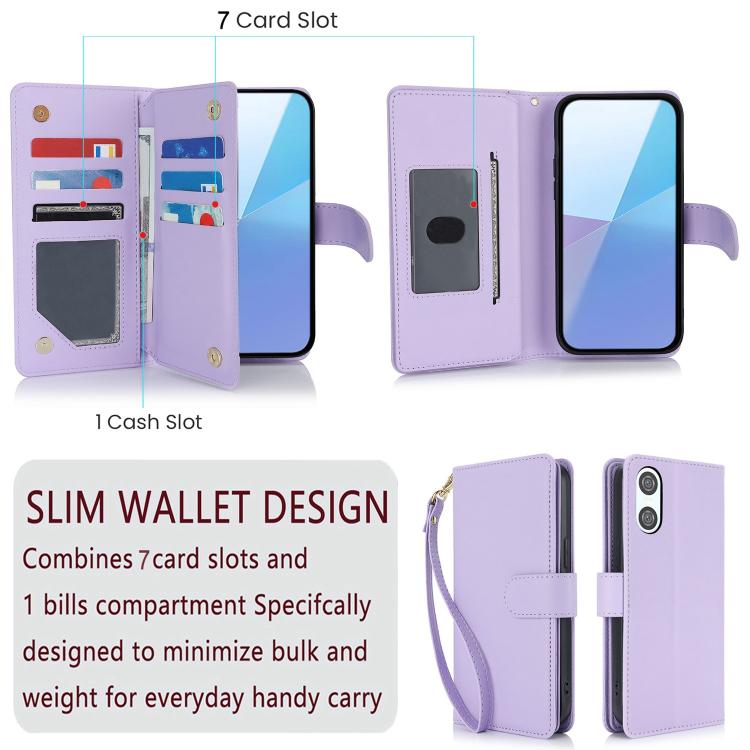 For Sony Xperia 10 VI Multi-Card Wallet RFID Leather Phone Case