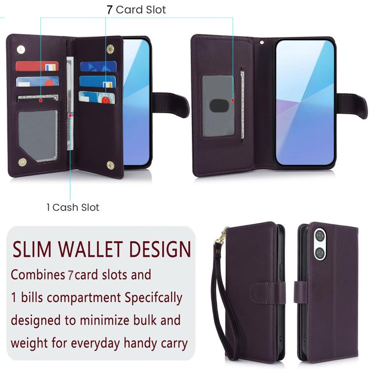 For Sony Xperia 10 VI Multi-Card Wallet RFID Leather Phone Case
