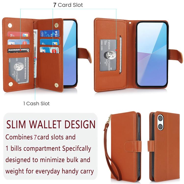 For Sony Xperia 10 VI Multi-Card Wallet RFID Leather Phone Case
