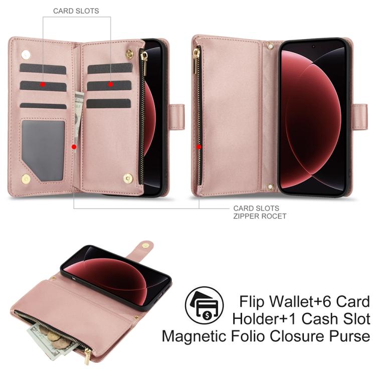 For Xiaomi 15 Ultra YM016 Rhombic Zipper Card Wallet Leather Phone Case with Lanyard