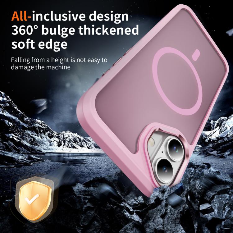 For iPhone 16 Plus Hardware Lens Protection MagSafe Magnetic PC Hybrid TPU Phone Case