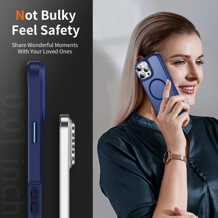 For iPhone 16 Pro Max Hardware Lens Protection MagSafe Magnetic PC Hybrid TPU Phone Case