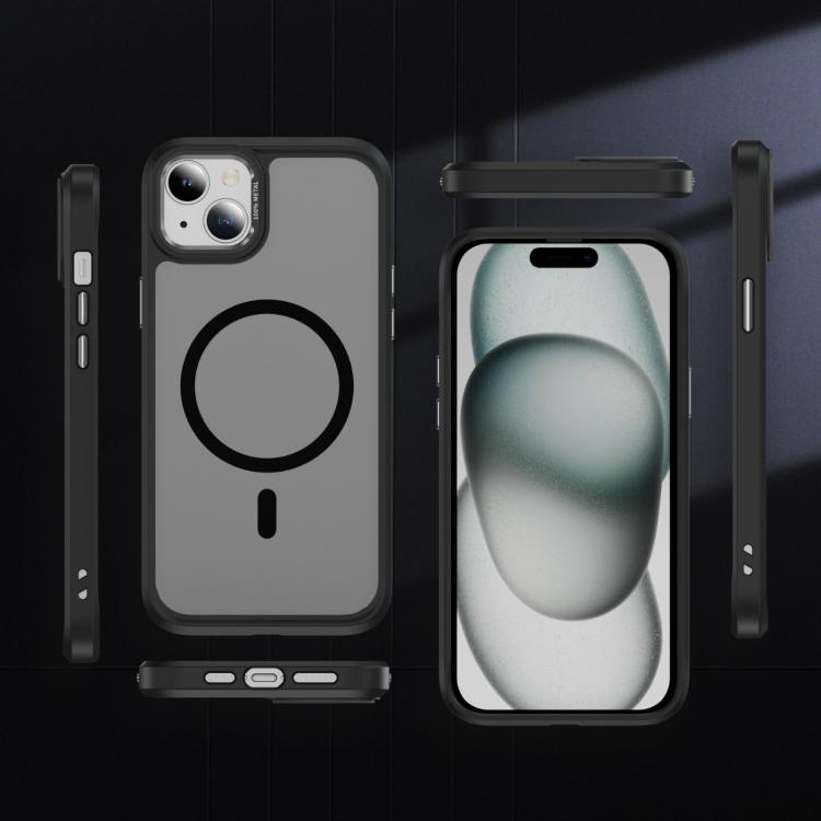 For iPhone 15 Hardware Lens Protection MagSafe Magnetic PC Hybrid TPU Phone Case
