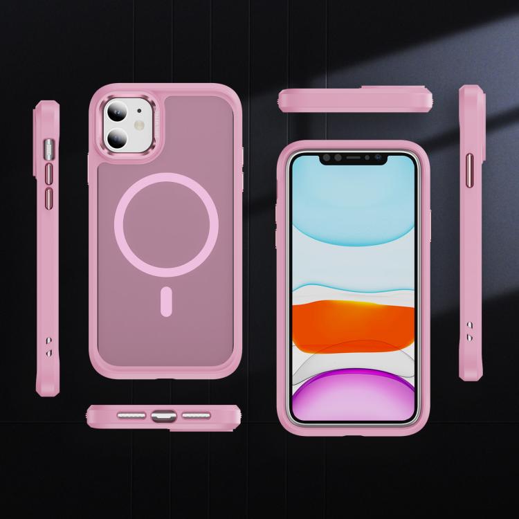 For iPhone 12 / 12 Pro Hardware Lens Protection MagSafe Magnetic PC Hybrid TPU Phone Case