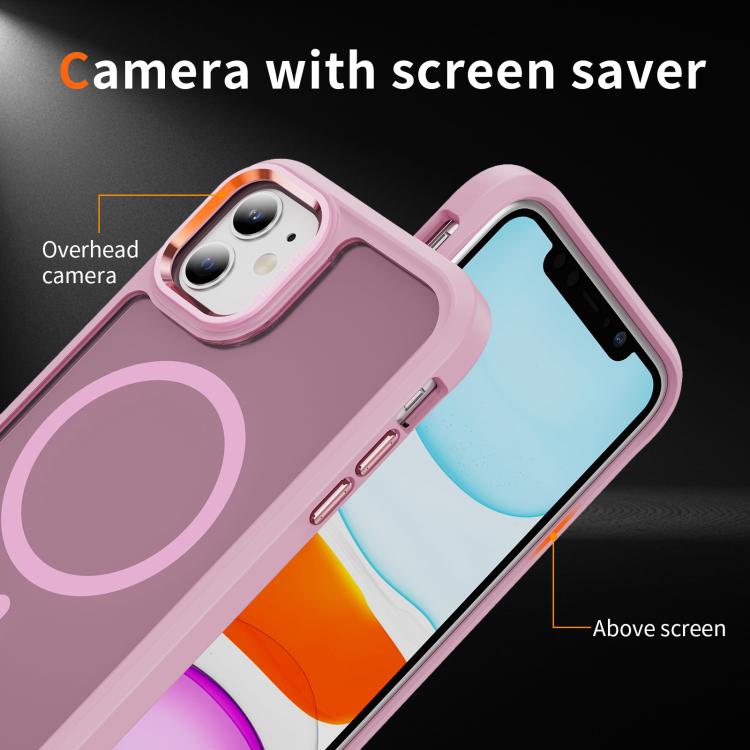 For iPhone 12 / 12 Pro Hardware Lens Protection MagSafe Magnetic PC Hybrid TPU Phone Case