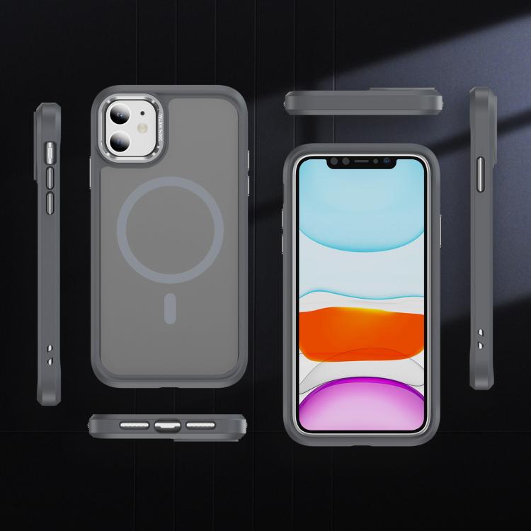 For iPhone 12 / 12 Pro Hardware Lens Protection MagSafe Magnetic PC Hybrid TPU Phone Case