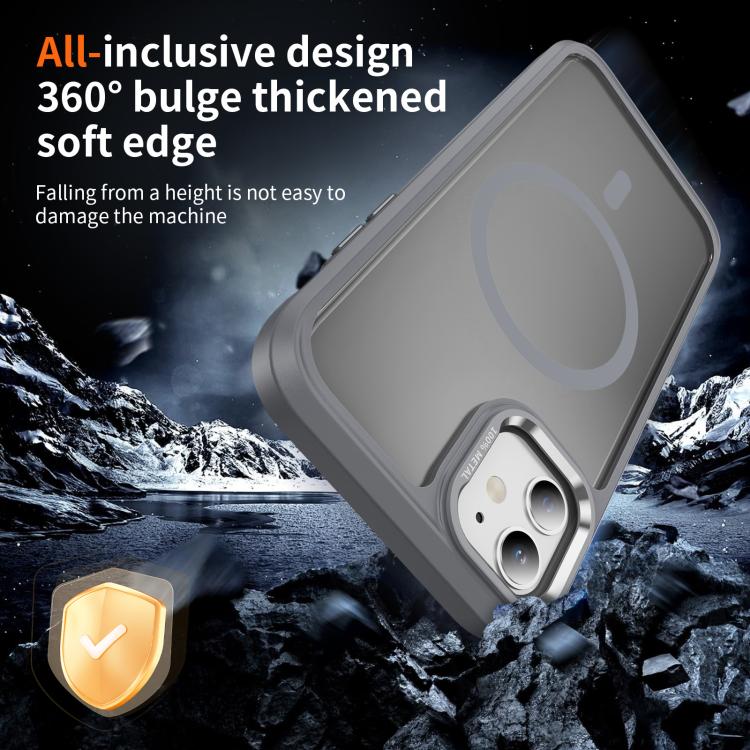 For iPhone 12 / 12 Pro Hardware Lens Protection MagSafe Magnetic PC Hybrid TPU Phone Case