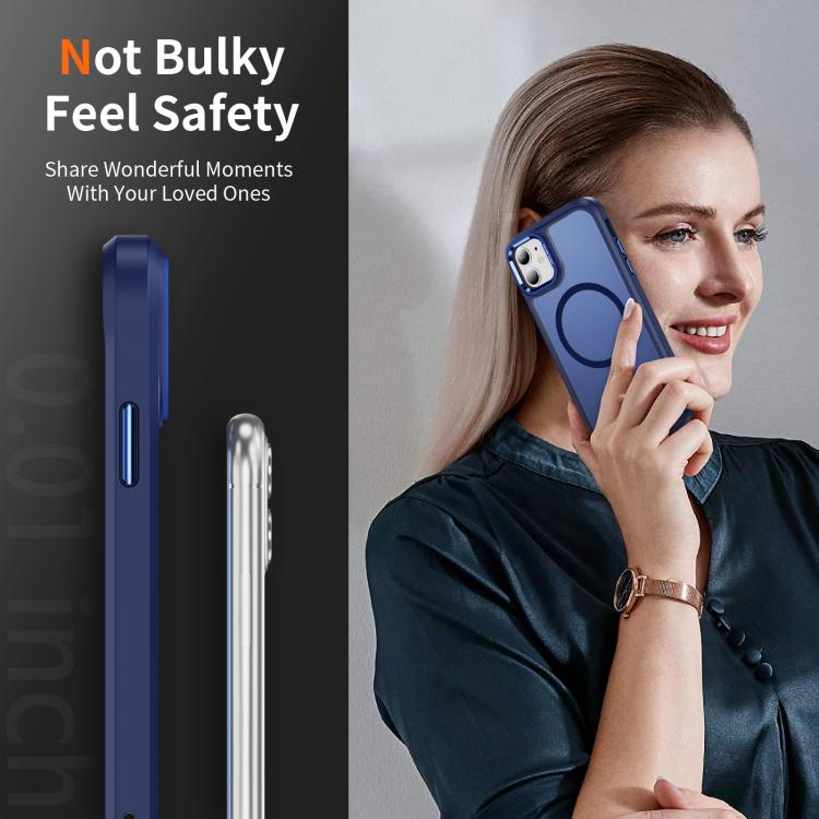 For iPhone 12 / 12 Pro Hardware Lens Protection MagSafe Magnetic PC Hybrid TPU Phone Case