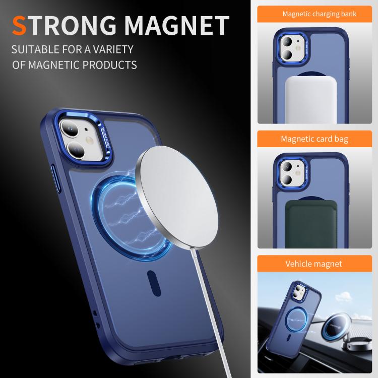 For iPhone 12 / 12 Pro Hardware Lens Protection MagSafe Magnetic PC Hybrid TPU Phone Case