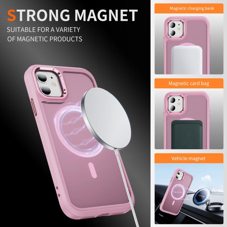 For iPhone 11 Hardware Lens Protection MagSafe Magnetic PC Hybrid TPU Phone Case